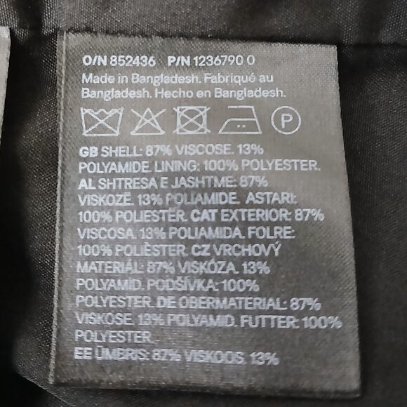 H&M Blazer Wrap Dress Size M Black Tie Belt Sleeveless Lined - Picture 9 of 9